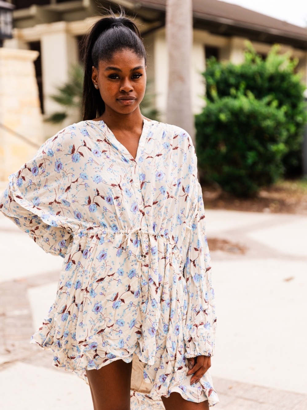 NWOT Free People Floral Mini Dress – Size S